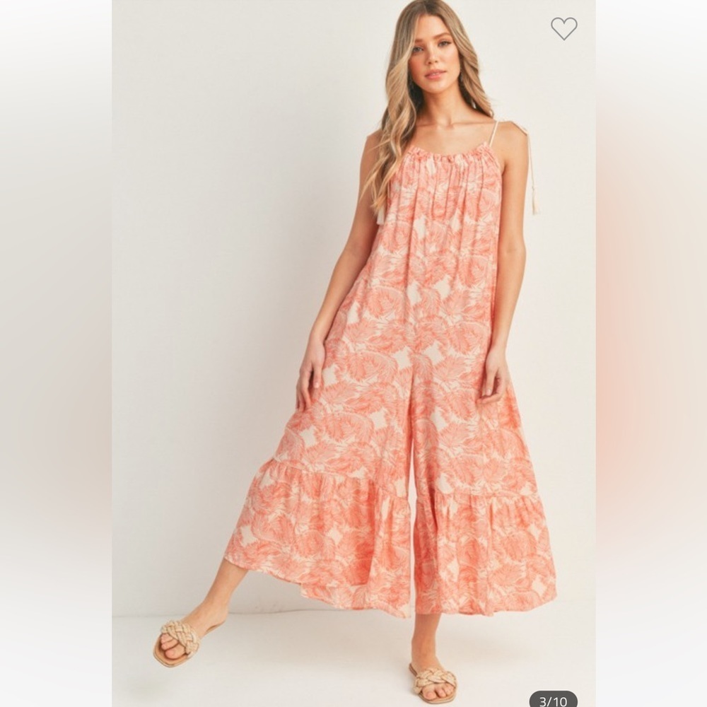 23 Woven leaf print jumpsuit - Picture 5 of 7
